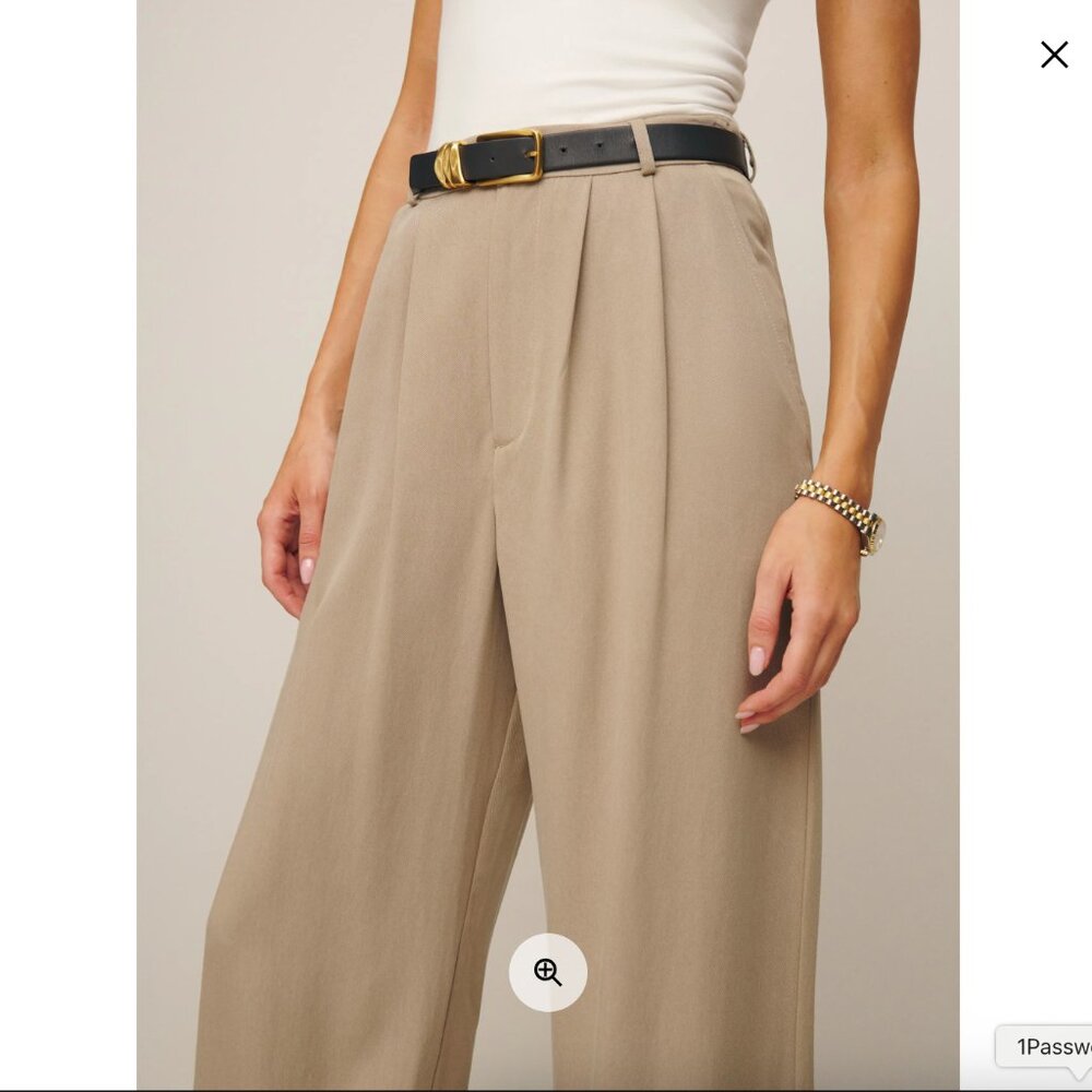 Reformation Khaki Mason Pants | Size 4
